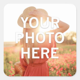 Your Photo Here Square Sticker