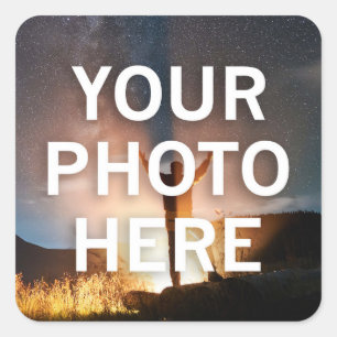 Your Photo Here Square Sticker