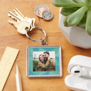 Your Photo Here Strawberry Frame Keychain