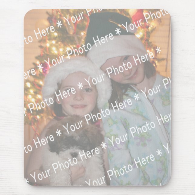 YOUR PHOTO HERE Template to Personalise Mouse Mat (Front)