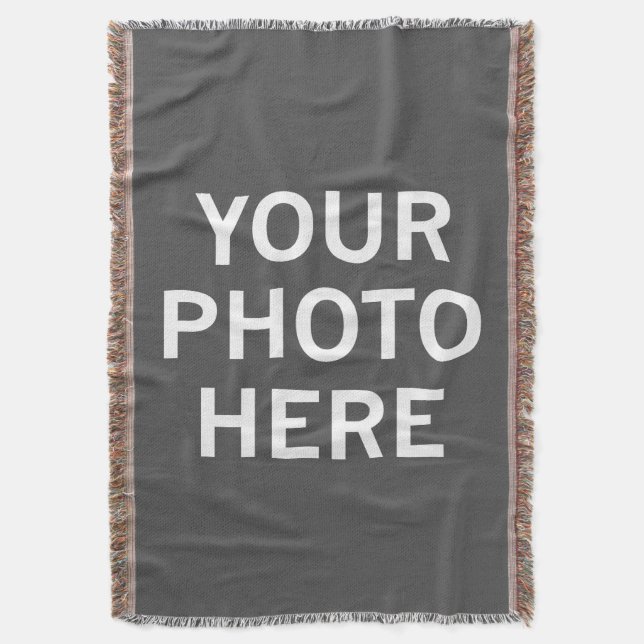 Your Photo Here Throw Blanket (Front Vertical)