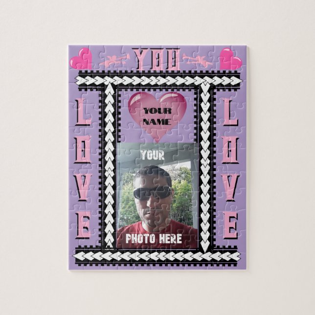 Your Photo Here Valentine's Day Jigsaw Puzzle (Vertical)
