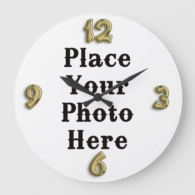 Your Photo Here Wall Clock (Front)