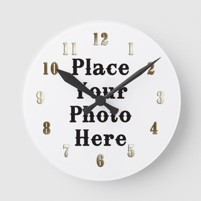 Your Photo Here Wall Clock (Front)