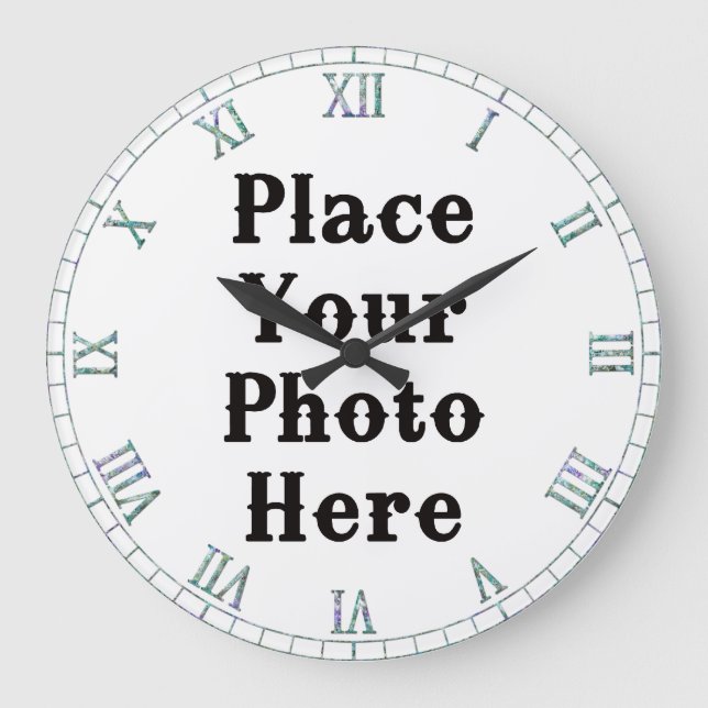 Your Photo Here Wall Clock (Front)