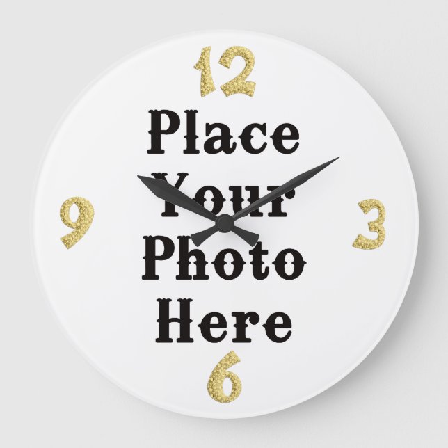 Your Photo Here Wall Clock (Front)