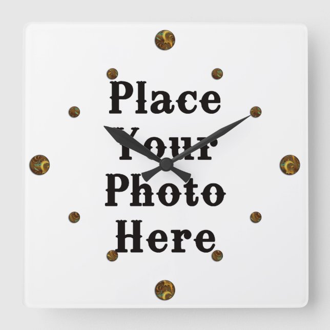 Your Photo Here Wall Clock (Front)