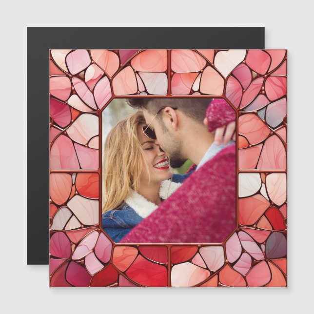 YOUR Photo in Faux Stainless Glass Frame (Front/Back)