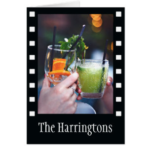 YOUR PHOTO in "film strip" custom greeting card