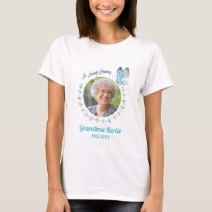 Your Photo In Loving Memory Elegant Remberance  T-Shirt