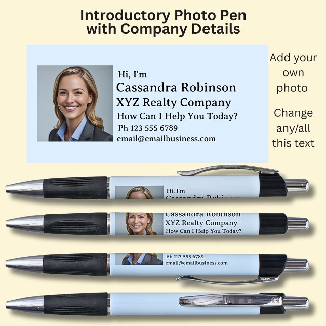 Your Photo & Introductory Details on Blue & Black (Creator Uploaded)