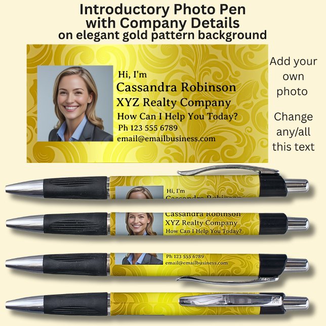 Your Photo & Introductory Details on Gold & Black (Creator Uploaded)