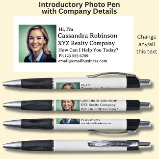 Your Photo & Introductory Details on White & Black