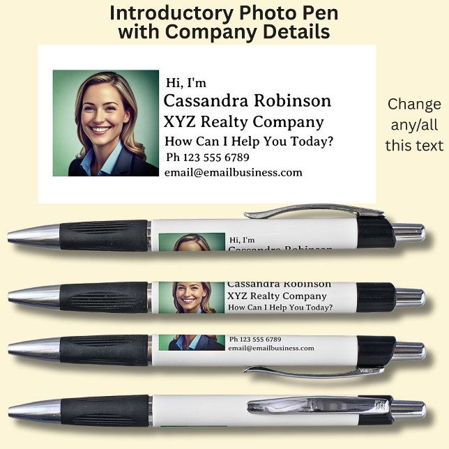 Your Photo & Introductory Details on White & Black (Creator Uploaded)