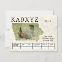 Your Photo Iowa Shaped Cutout Custom QSL Postcard