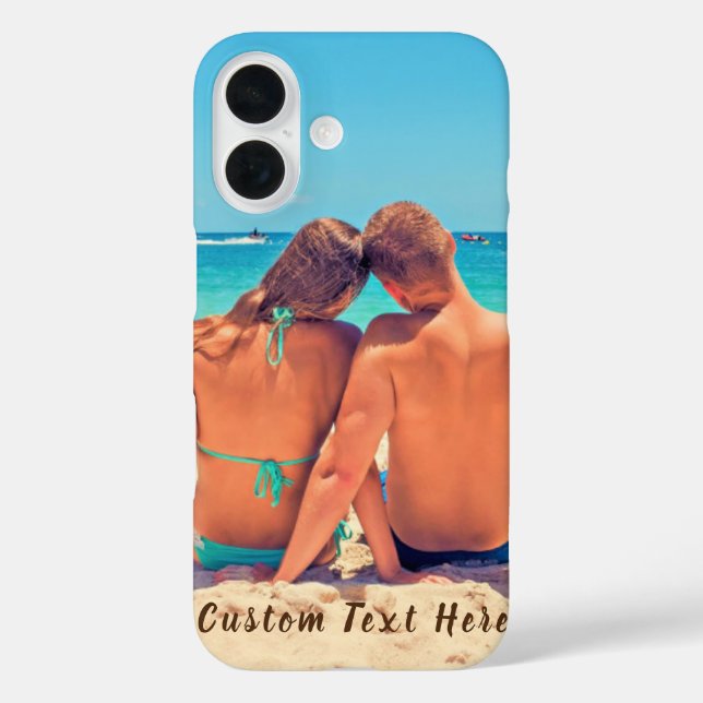 Your Photo iPhone Case with Custom Text (Back)