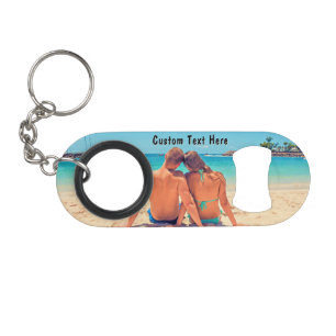 Your Photo Keychain Bottle Opener with Custom Text