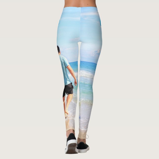 Your Photo Leggings with Custom Text Personalised (Back)