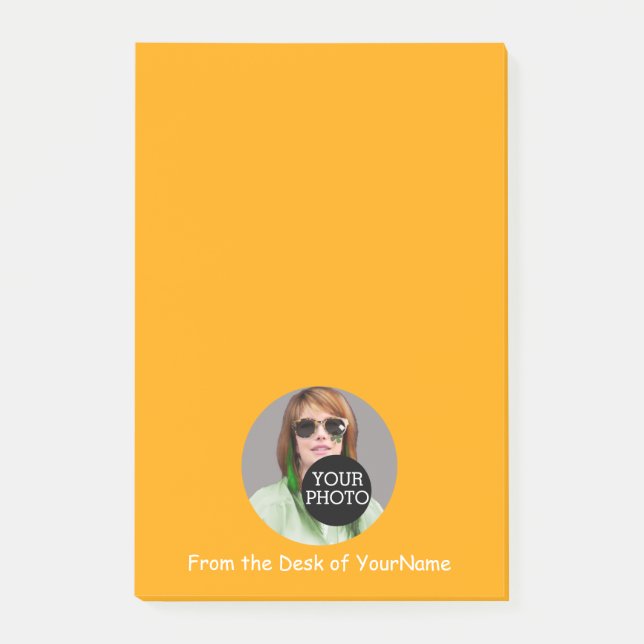 Your Photo Message Customise Easily Sun Yellow Post-it Notes (Front)