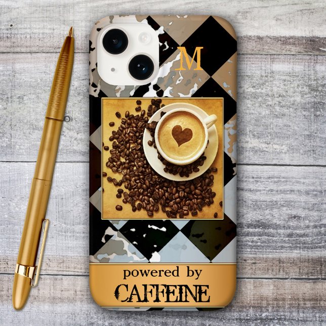 Your Photo Monogram Coffee Phone Case (Creator Uploaded)