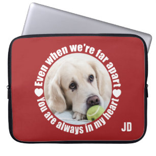YOUR PHOTO & Monogram Far Apart laptop sleeves