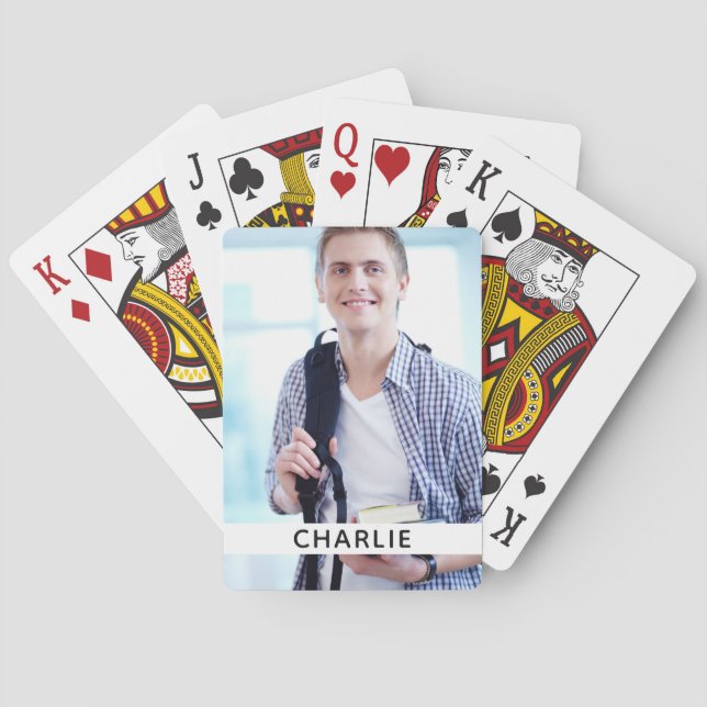 YOUR Photo & Name playing cards (Back)