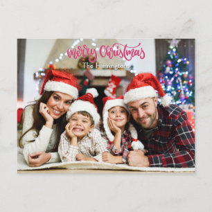 YOUR Photo & Name(s) Christmas Postcard