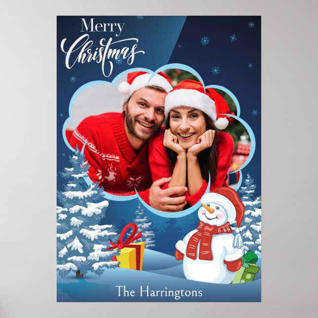 YOUR Photo & Name(s) Christmas Poster (Front)