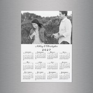 Your Photo Names Personalised 2027 Calendar Magnet