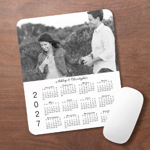Your Photo Names Personalised 2027 Calendar Mouse Mat