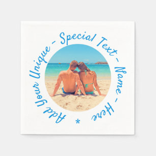 Your Photo Napkins with Custom Text