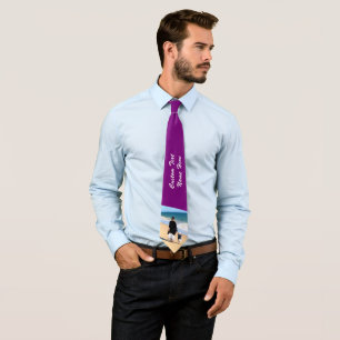 Your Photo Neck Tie with Custom Text Choose Colour