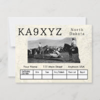Your Photo North Dakota Shaped Cutout Custom QSL