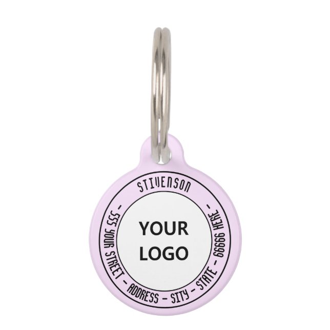 Your Photo or Logo Name Contact Info Pet ID Tag (Front)