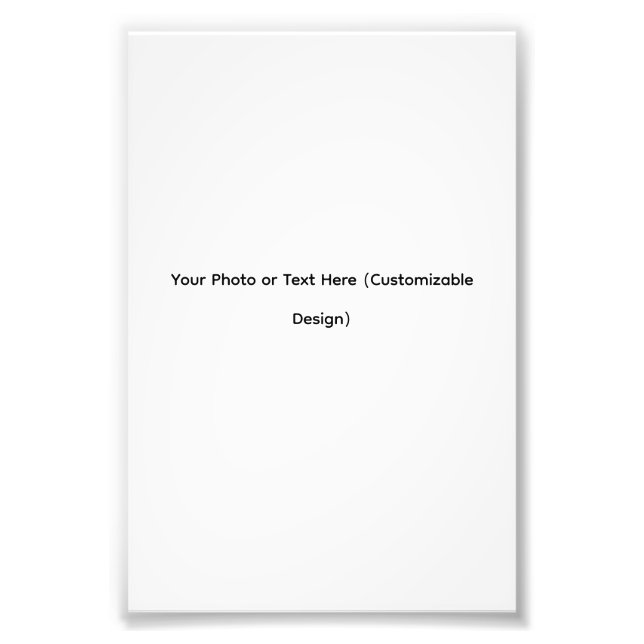 Your Photo or Text Here (Customizable Design) Print (Front)