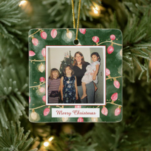 Your Photo Personalised Christmas Ceramic Ornament