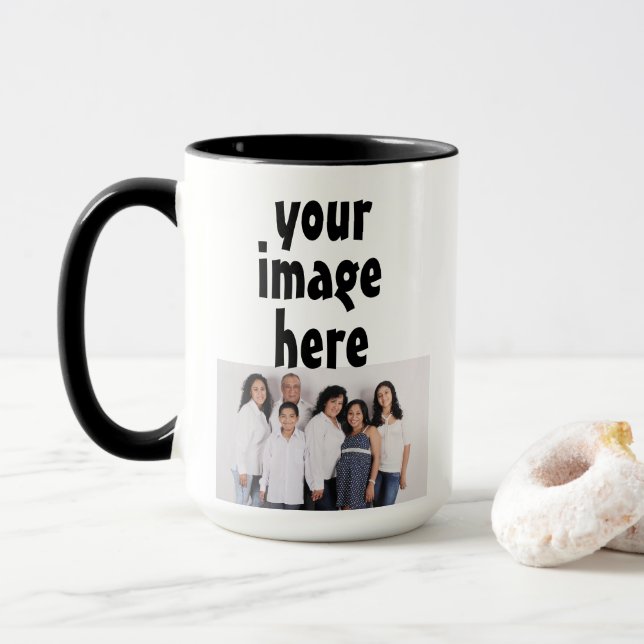 your photo personalised coffee mugs (With Donut)