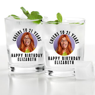 Your Photo Personalised Funny Custom Party Favours Whiskey Glass