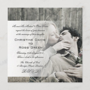 Your photo personalised wedding invitation