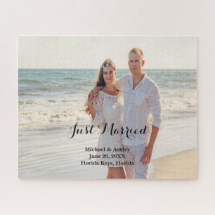 Your Photo Personalized Just Married Puzzle