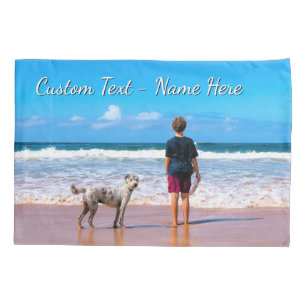 Your Photo Pillow Case with Custom Text