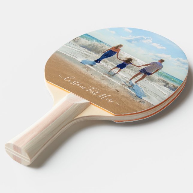 Your Photo Ping Pong Paddle with Custom Text (Front Angle)