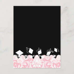 Your Photo Pink Graduation Open House  Invitation Postcard