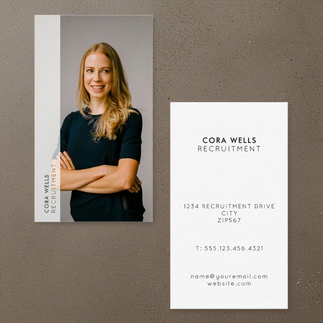 Your photo portrait, white opaque border modern business card (Your photo portrait, white opaque border modern business card.)