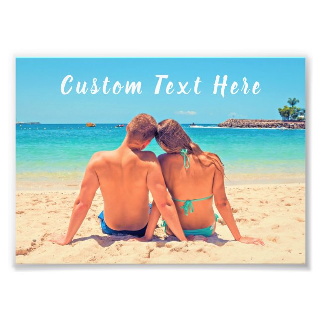 Your Photo Poster Print with Custom Text (Front)