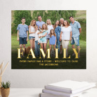 Your Photo & Quote Family Keepsake Elegant Minimal