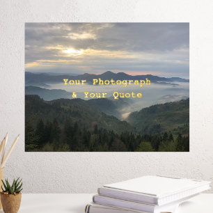 Your Photo & Quote Overlay Simple Elegant Keepsake Foil Prints