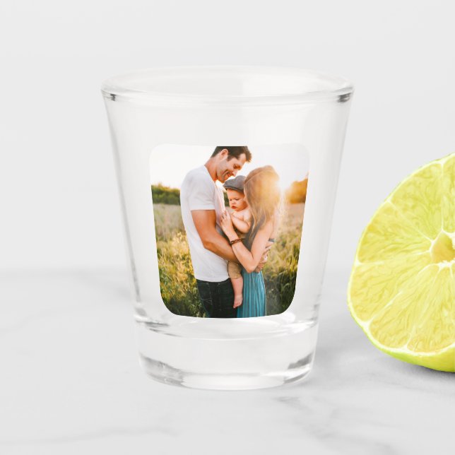 Your Photo Rounded Shot Glass Template (Front)