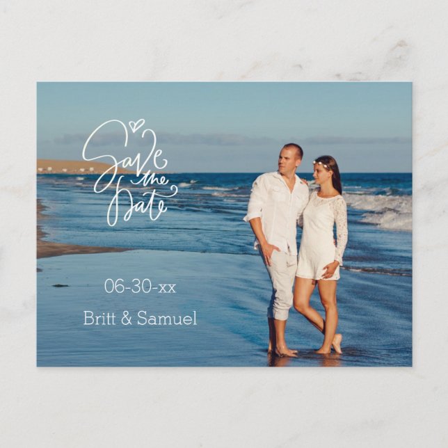 Your Photo Save the Date Announcement Postcard (Front)