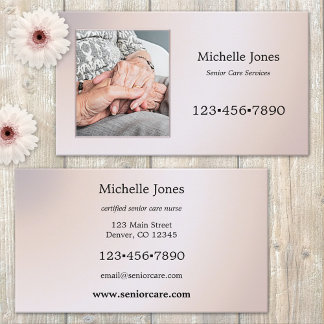 Your Photo Senior Care Services Business Card